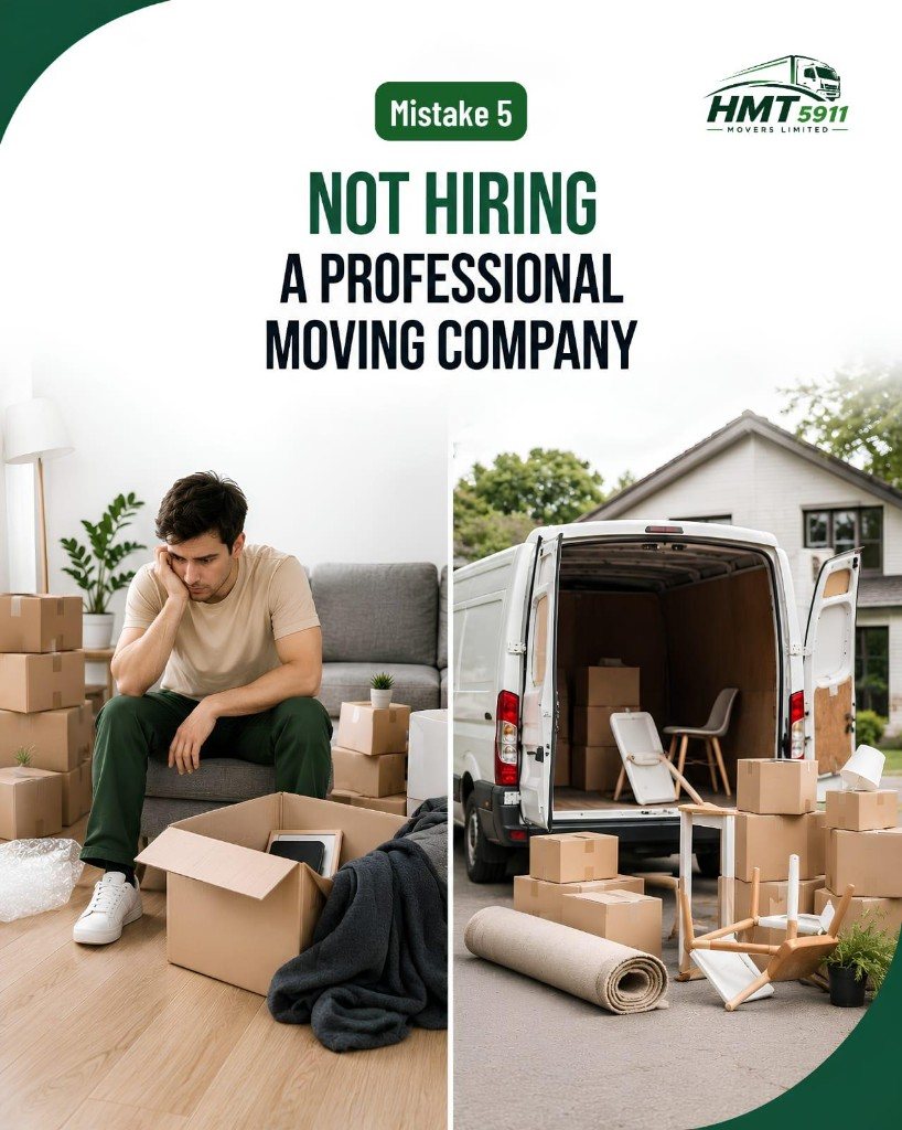Mistake 5 not hiring a professional moving company